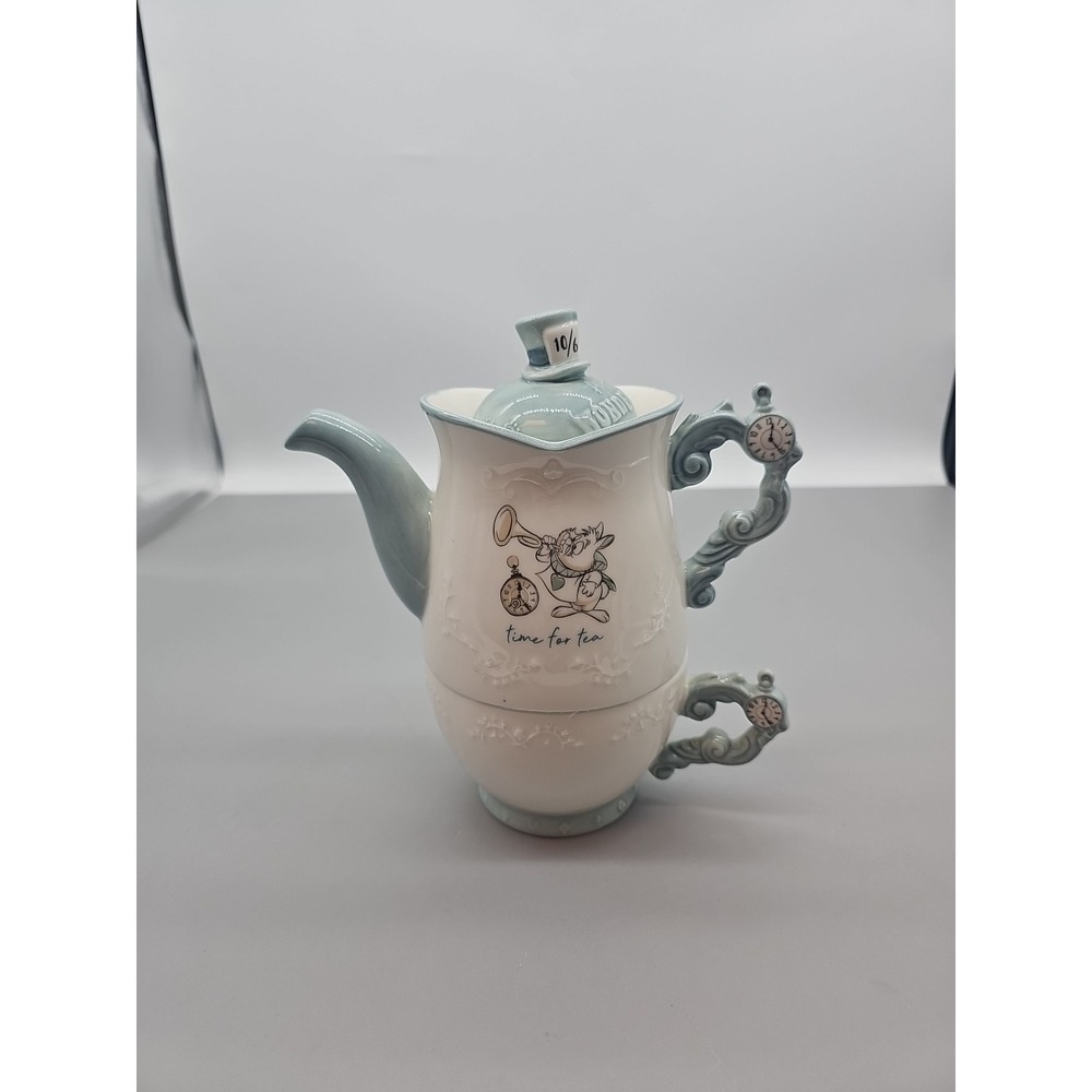 Disney Store Japan White Rabbit Tea for One Alice in Wonderland Coffee Pot